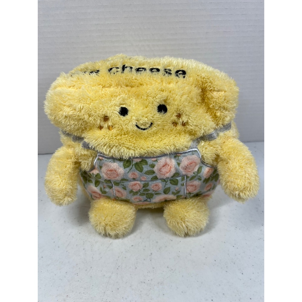 Schitt's Creek BumBumz Fold In The Cheese Yellow Plush Floral Overalls 7.5 inch